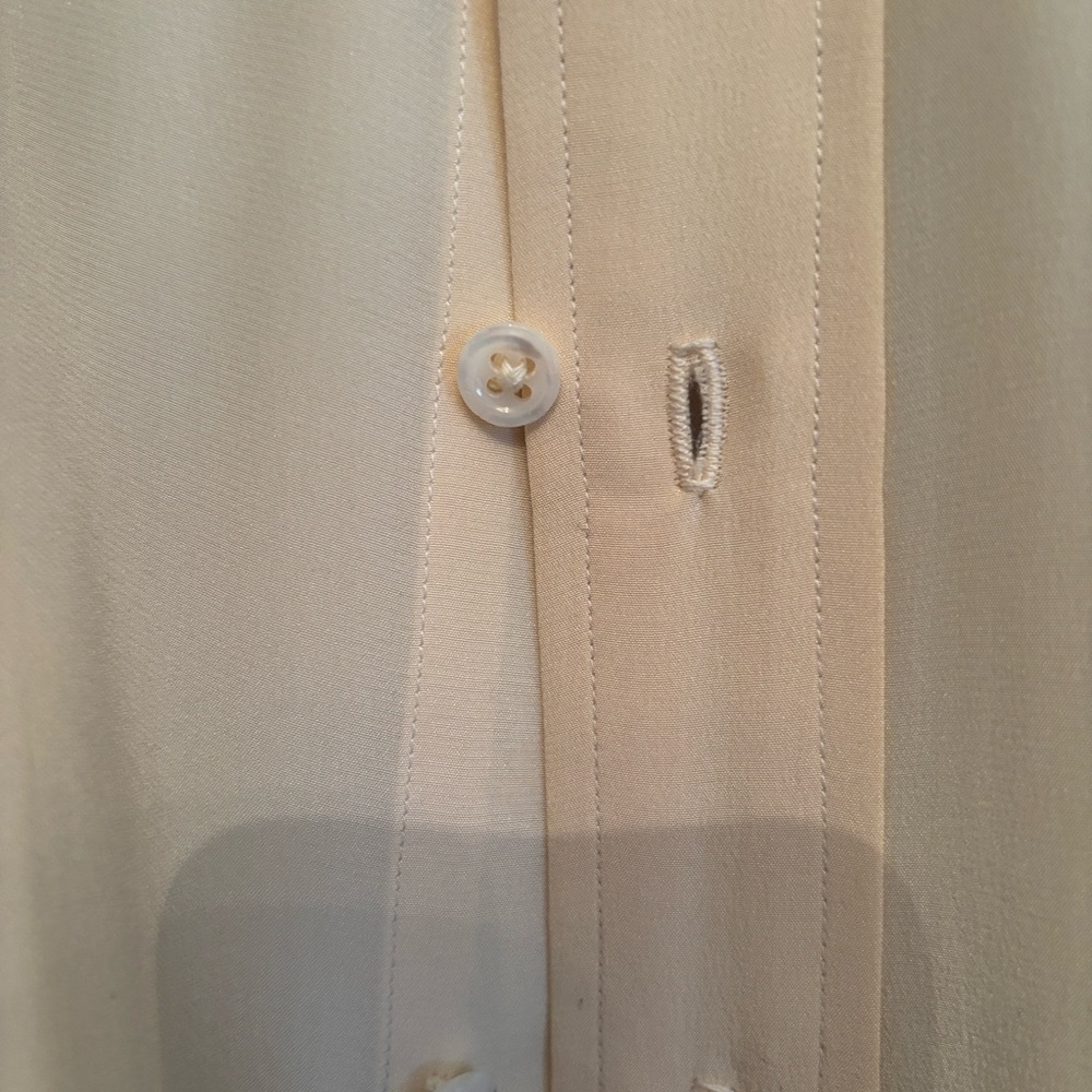 Ralph Lauren Cream Band-Collar Blouse - Picture 4 of 4